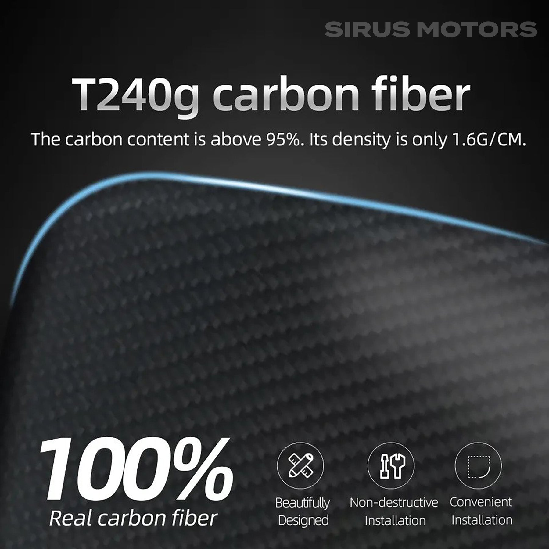 Model 3/Y DRY Carbon Fiber Rearview Mirror Cover