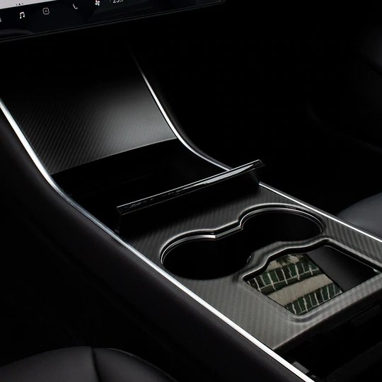 Model 3/Y DRY Carbon Fiber Center Console Trim Panel Cover